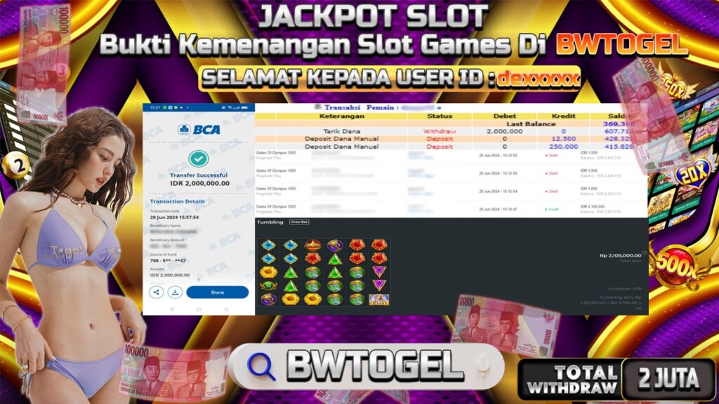 BUKTI JACKPOT SLOT GATES OF OLYMPUS 1000 TERPERCAYA DI INDONESIA